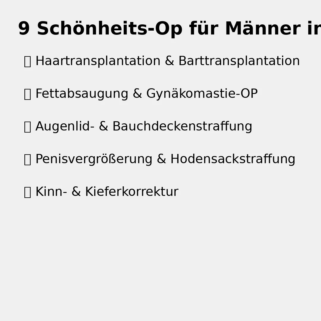 9 Schönheits-Op für Männer in der Türkei: Med Center Türkiye