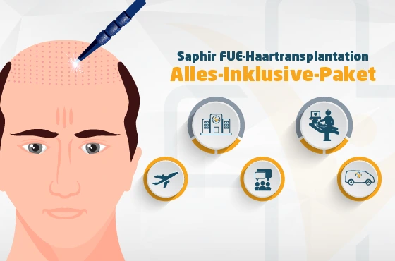 Saphir FUE-Haartransplantation Türkei